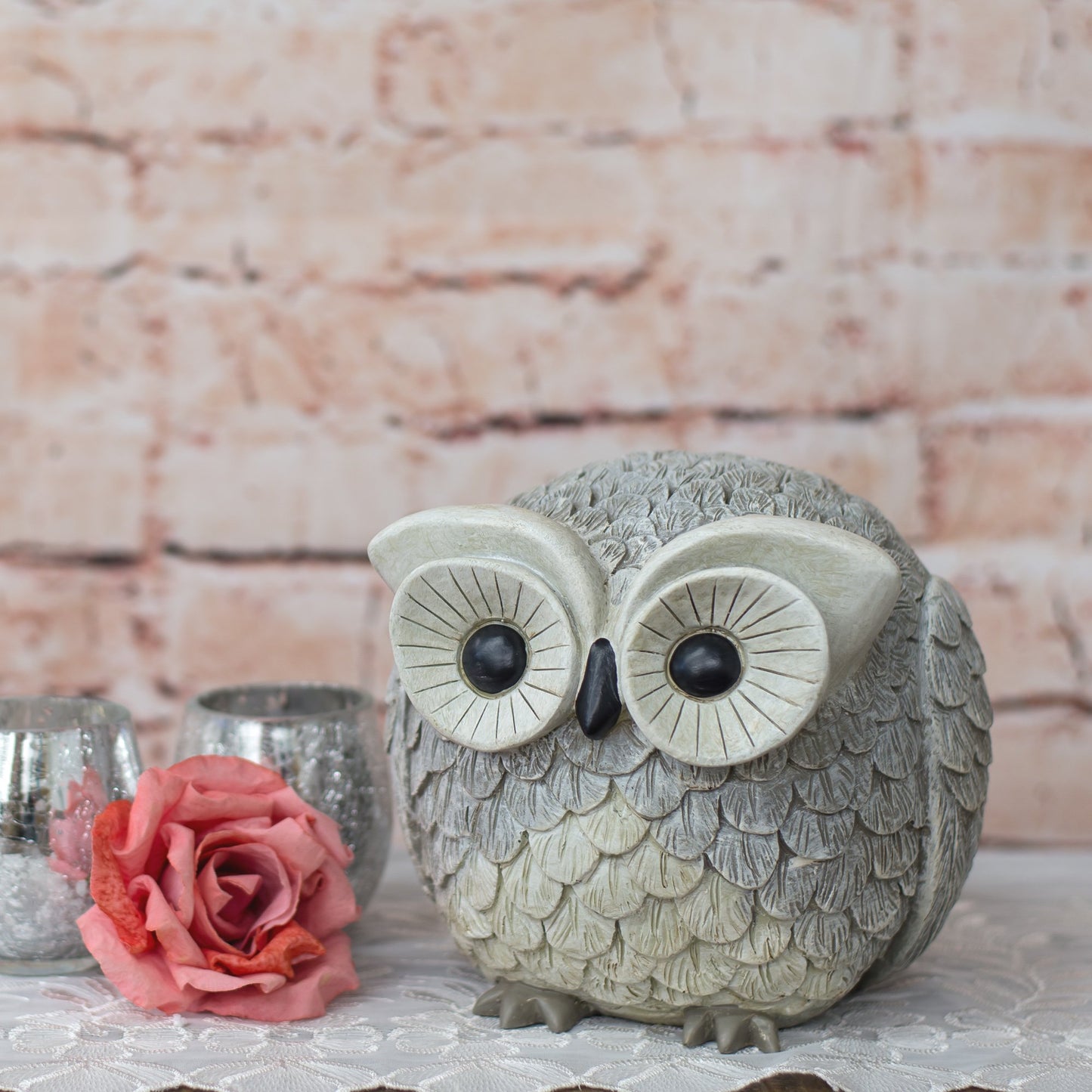 Roman Inc Pudgy Pals Owl Bird Outdoor Garden Statue Figurine