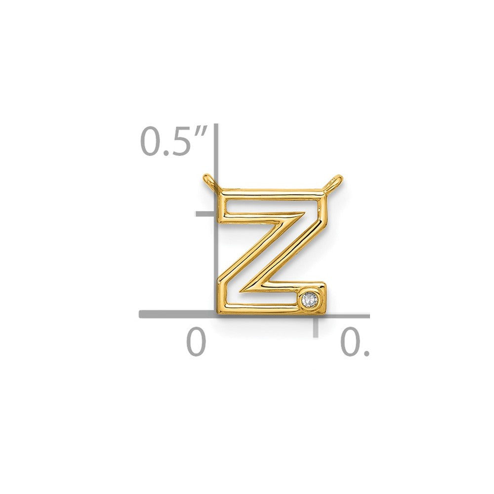 Stella & Dot 10ky Diamond Initial Z Charm Element