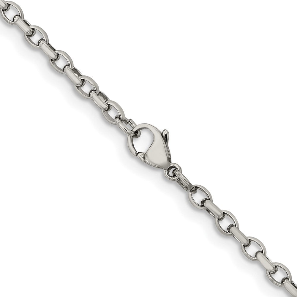 Stainless Steel Polished 3.2mm 24in Cable Chain