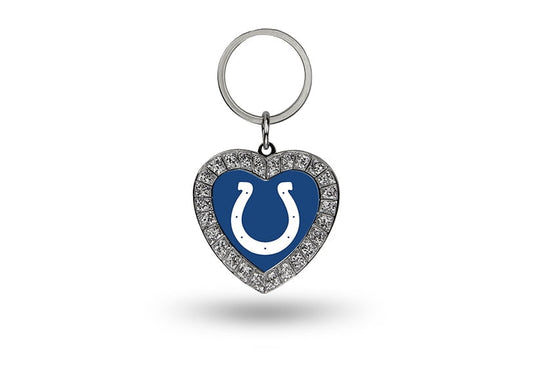 NFL Indianapolis Colts Rhinestone Heart Key Chain QGC7943