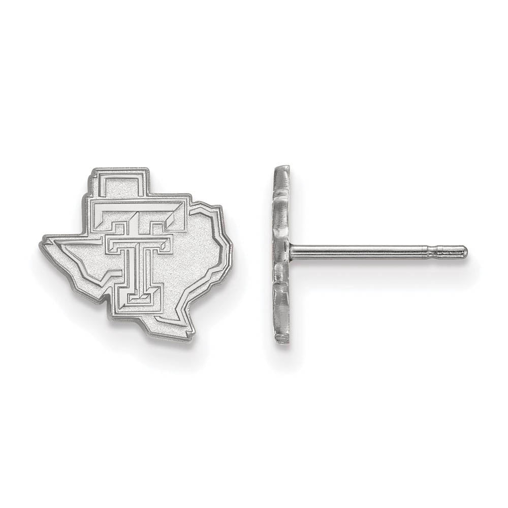 Beautiful Sterling Silver Rh-plated LogoArt Texas Tech University XS Post Earrings