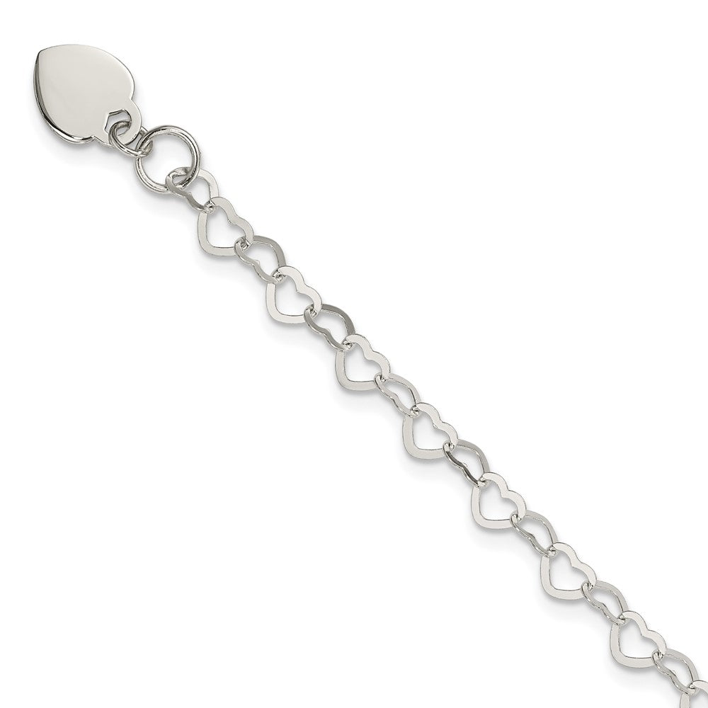 Sterling Silver Fancy Link Bracelet 7.5 inches
