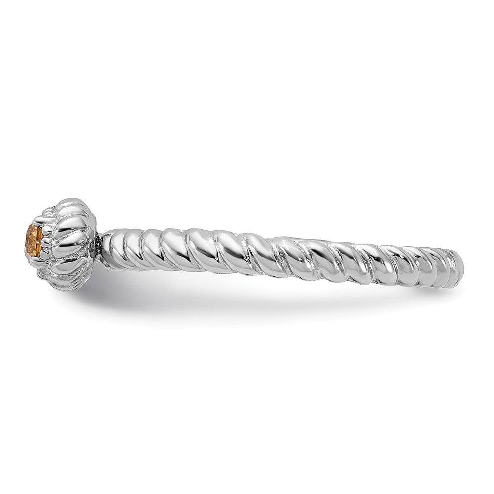 Sterling Silver Stackable Expressions Citrine Ring