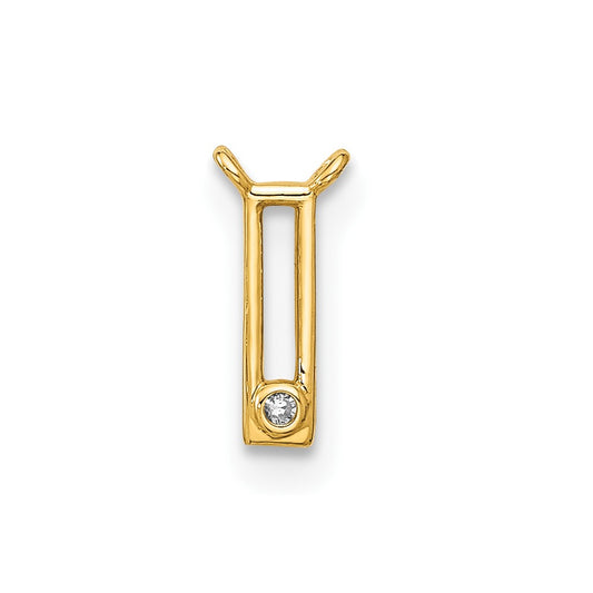 Stella & Dot 10ky Diamond Initial I Charm Element
