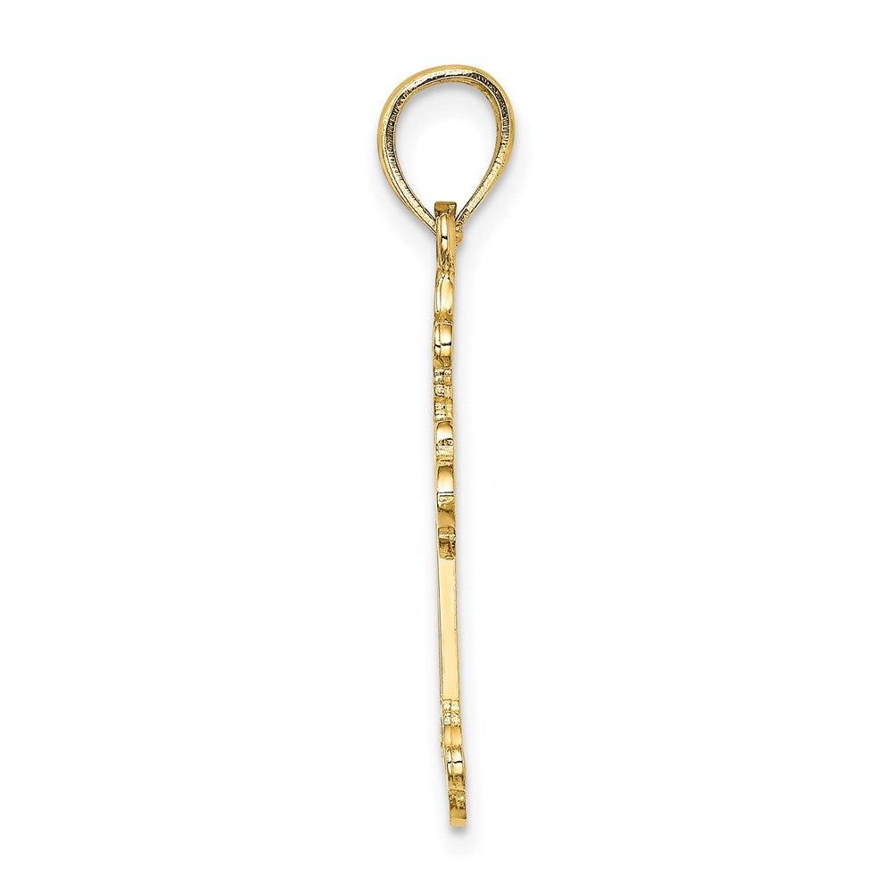 14K Budded Cross Charm