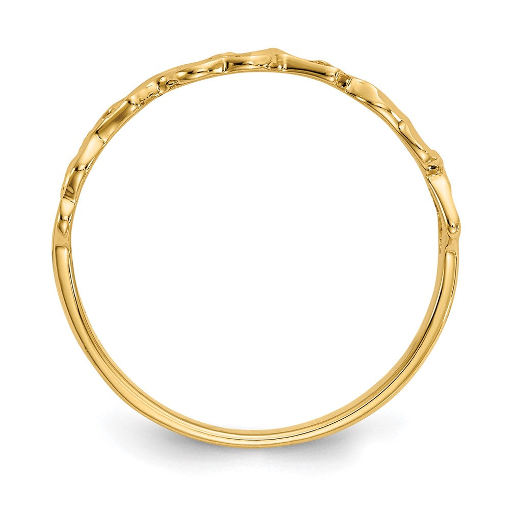 14k Heart Ring Yellow Gold