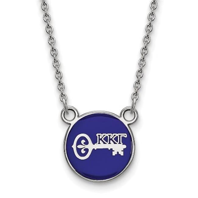 Sterling Silver 18in Official Licensed Greek Sororities Kappa Kappa Gamma (???) XS Enamel Pendant w/Necklace