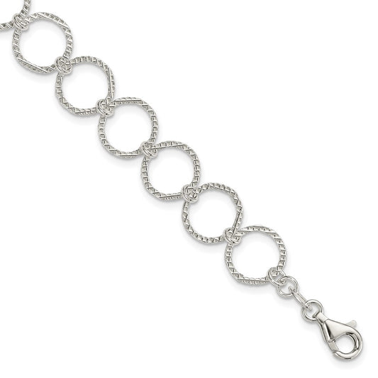 Sterling Silver Fancy Bracelet 7.5 inches