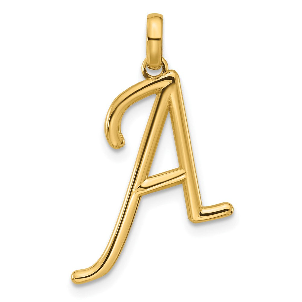 14k Yellow Gold Fancy Letter A