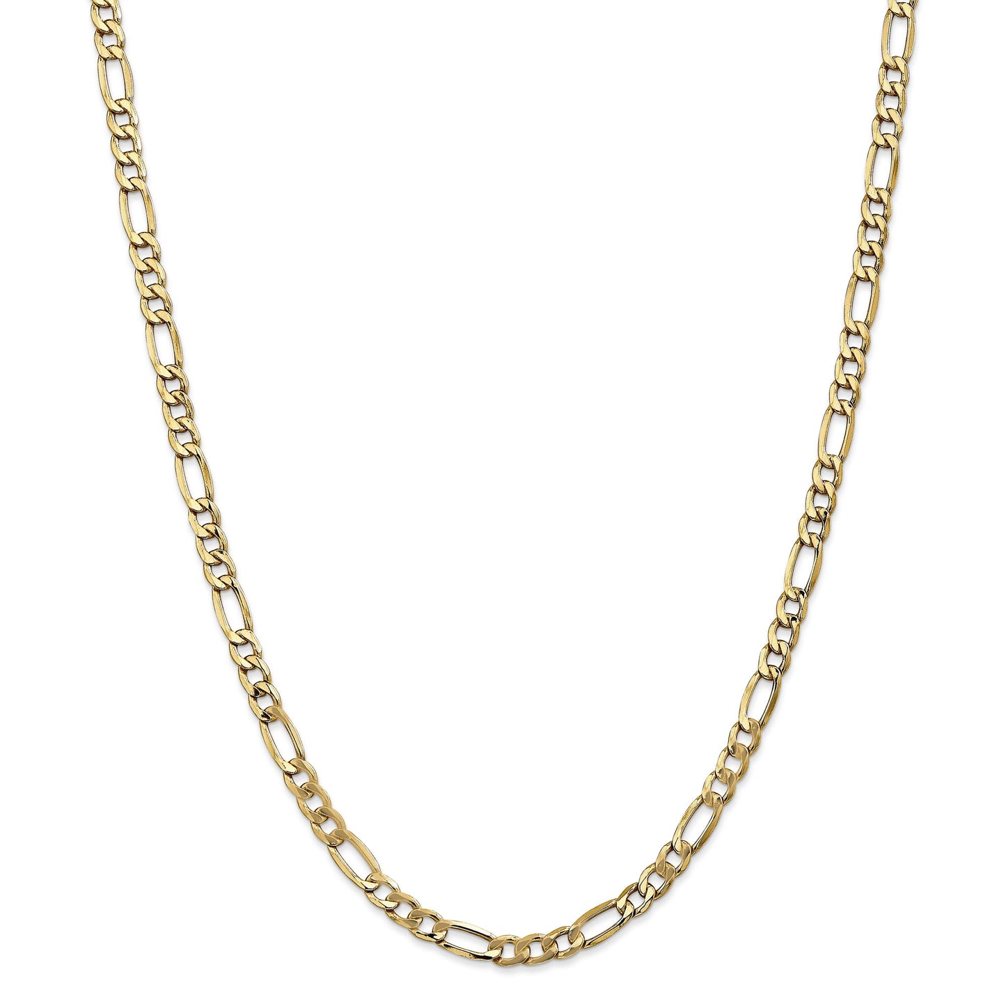 14K 26 inch 5.75mm Semi-Solid Figaro with Lobster Clasp Chain