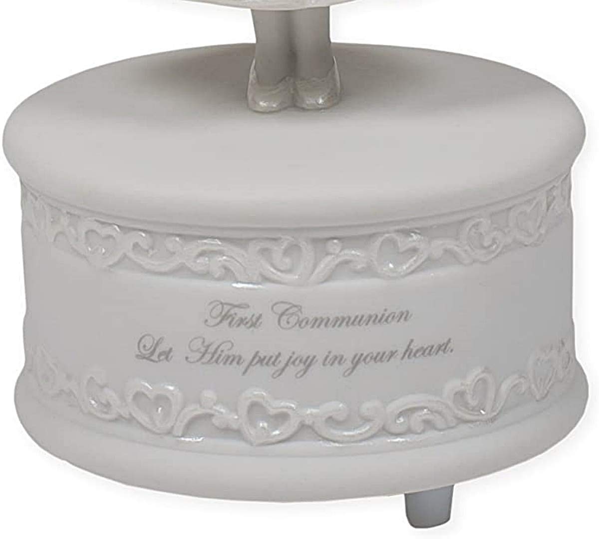 First Communion Girl 7.5 Inch Porcelain Musical Figurine Plays The Lord's Prayer