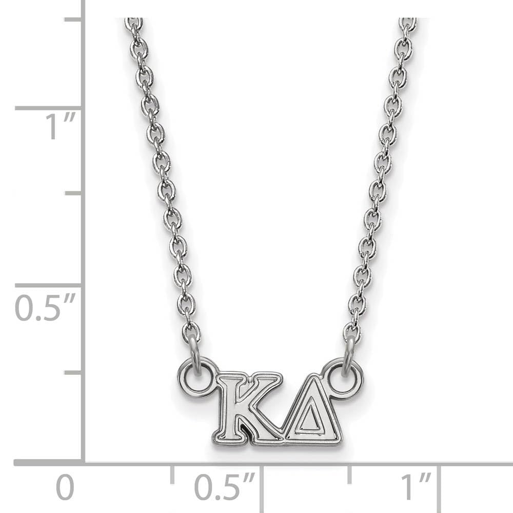 Sterling Silver 18in Official Licensed Greek Sororities Kappa Delta (??) XS Pendant w/ Necklace