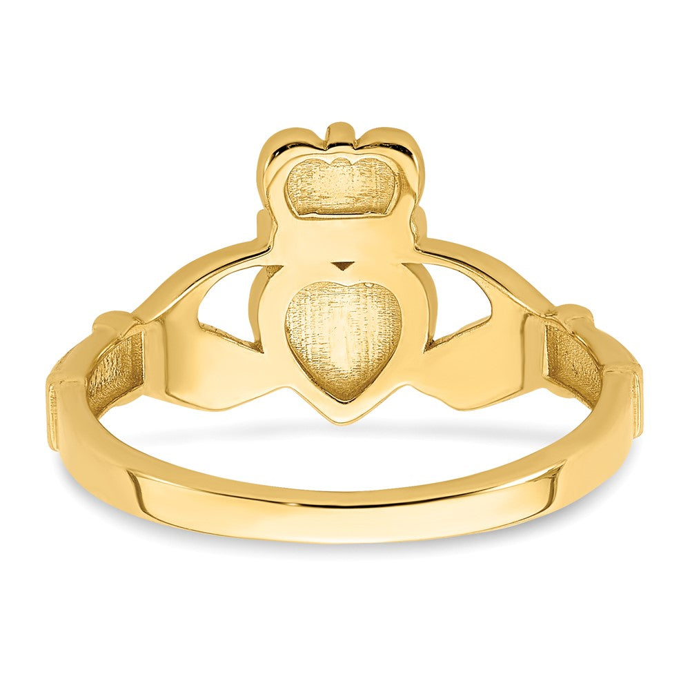 14k Polished Claddagh Ring Size 6