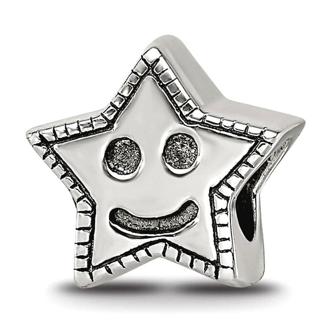 Sterling Silver Reflections Kids Smiley Star Bead