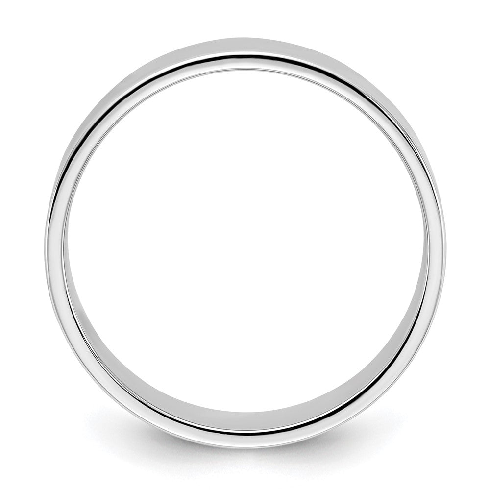 10k White Gold 6mm Lightweight Flat Wedding Band Size 12.5