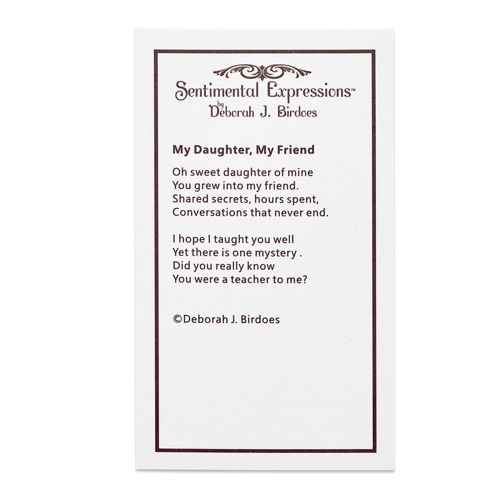 Sentimental Expressions Sterling Silver Rhodium-plated CZ My Daughter My Friend 18in Necklace 17 Inches
