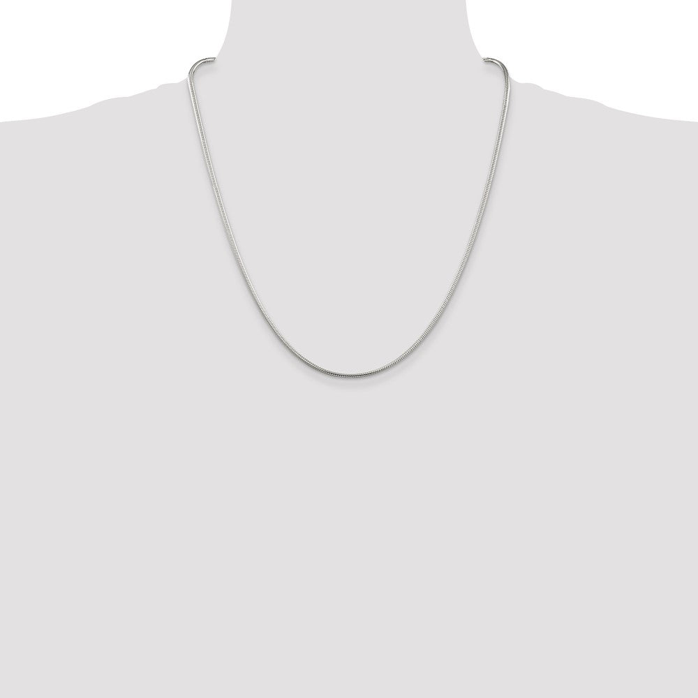 Sterling Silver 2mm Snake Chain 22 Inches