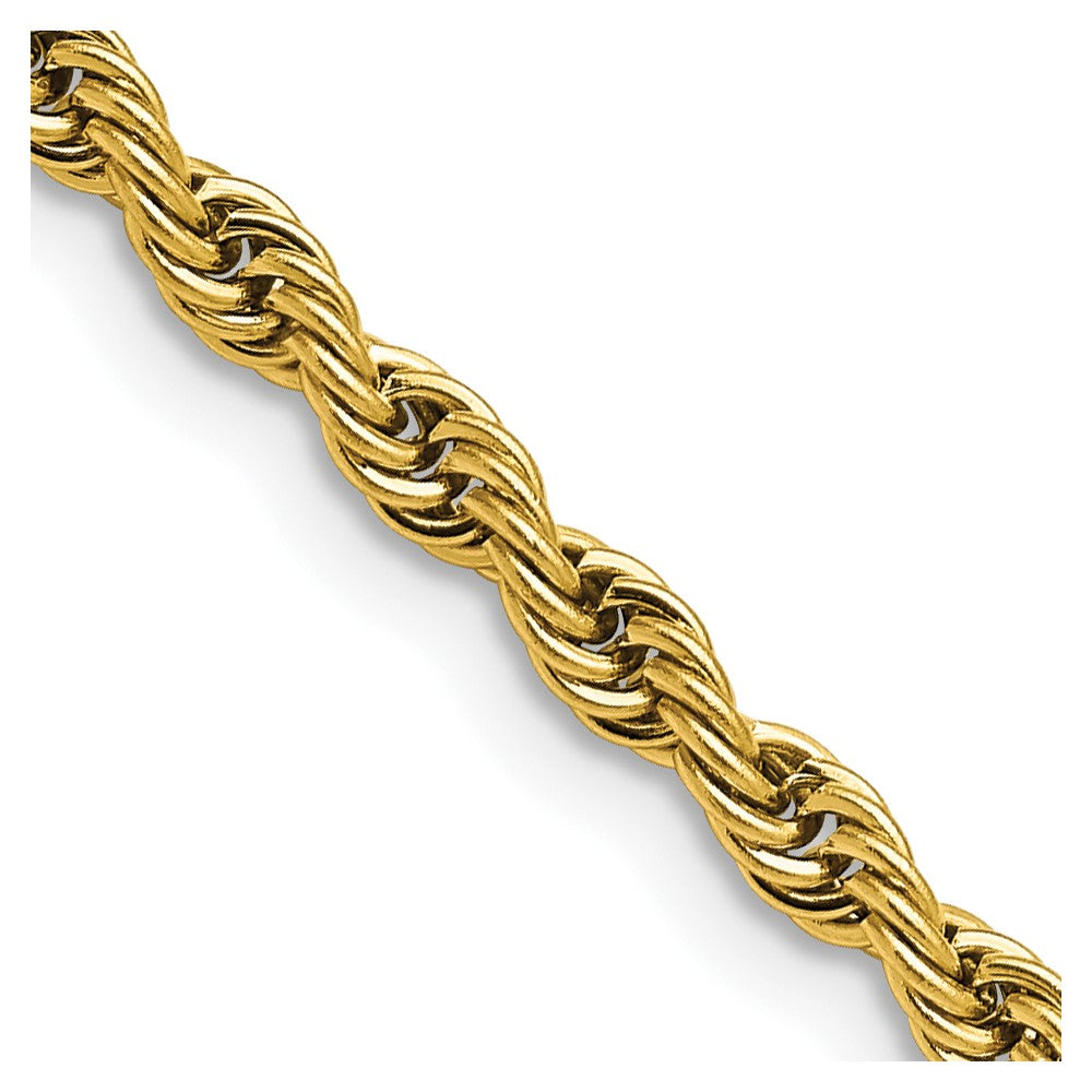 Stainless Steel Polished Yellow IP-plated 4mm 20 inch Rope Chain
