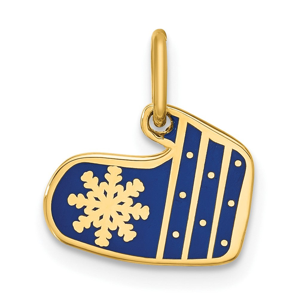 14k Yellow Gold Mitten Charm