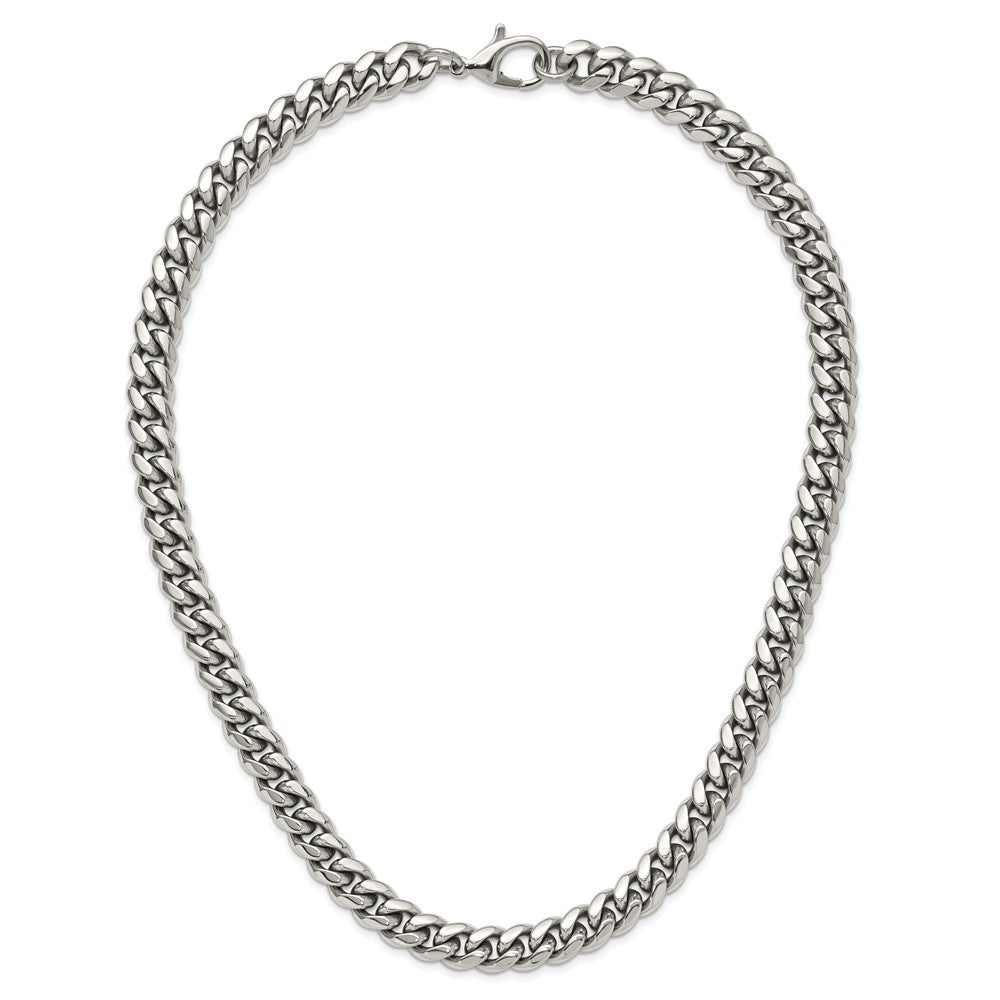 Stainless Steel Polished 24in Curb Chain Necklace