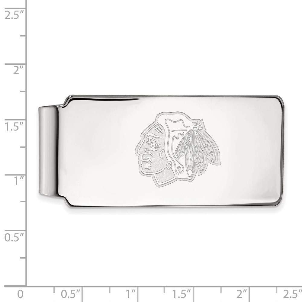 Silver Chicago Blackhawks Money Clip