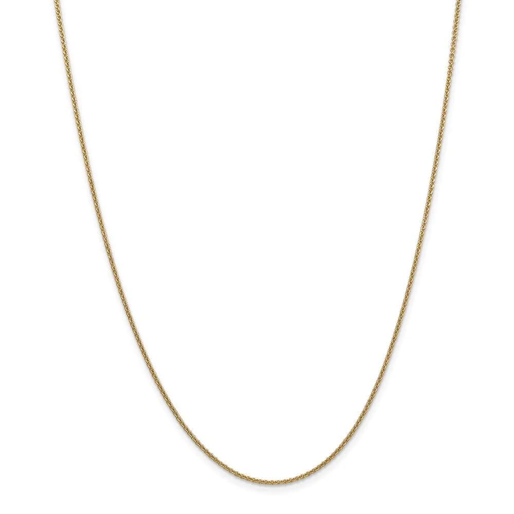 14K 9 inch 1.4mm Round Open Link Cable with Lobster Clasp Anklet