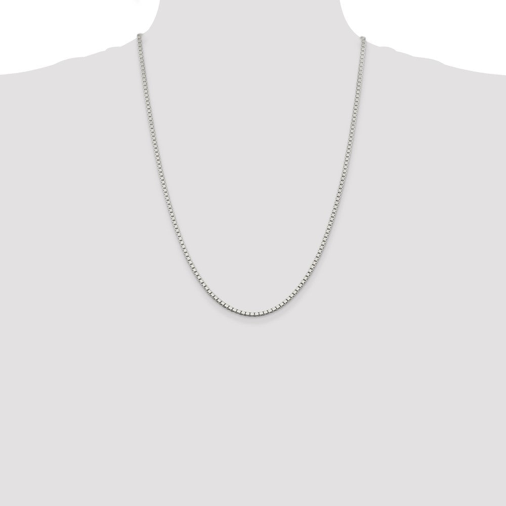Sterling Silver 2.5mm Box Chain 24 Inches