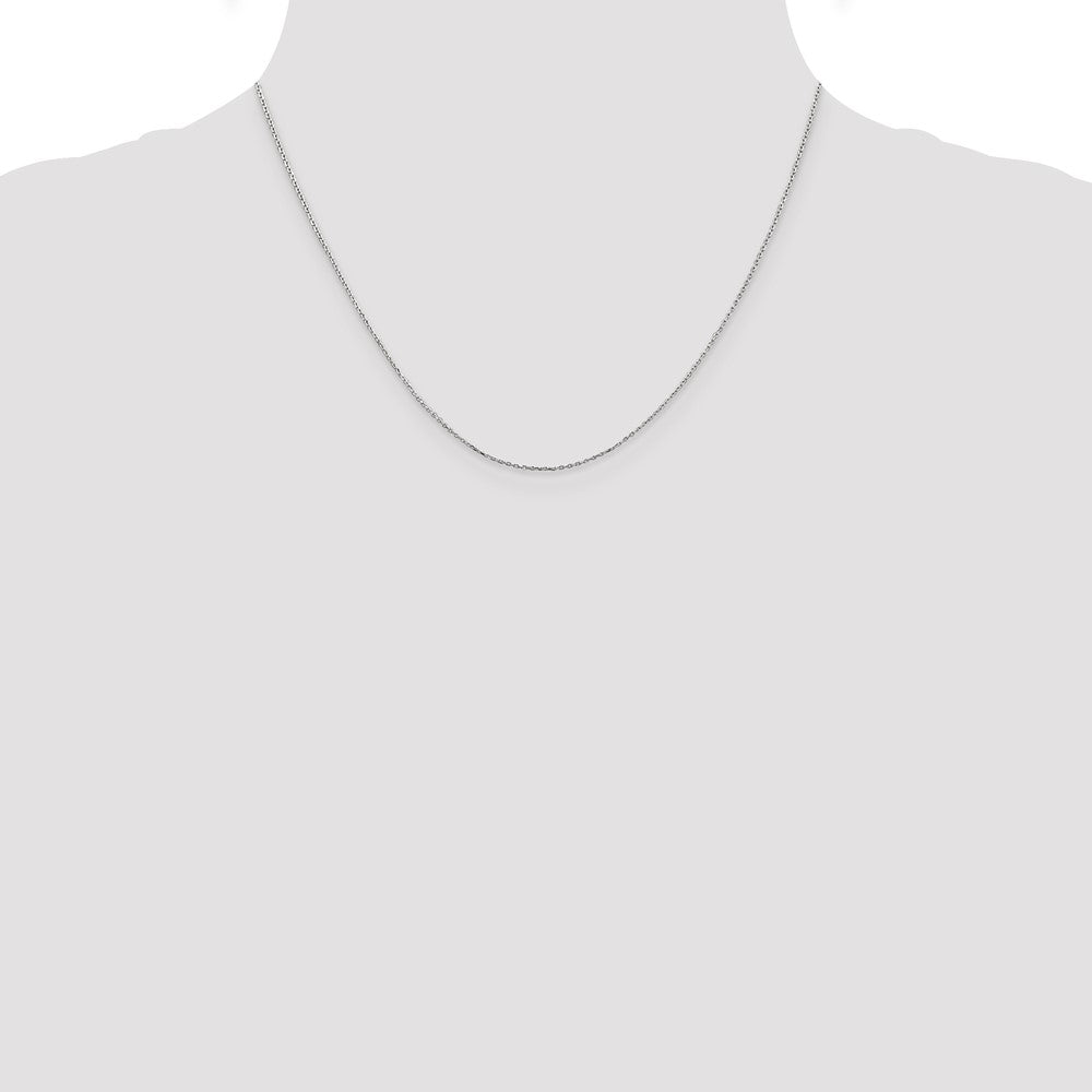 10k White Gold .8mm D/C Cable with Lobster Clasp Chain