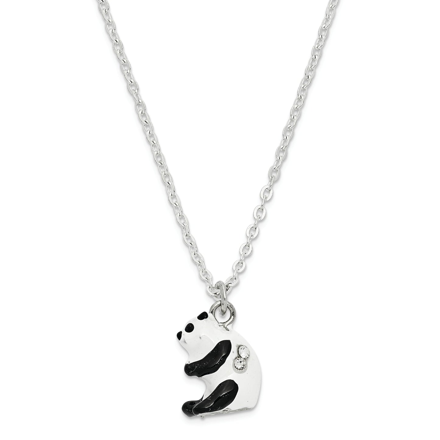 Bejeweled & Full Crystal Panda Bear Trinket Box with Charm Pendant