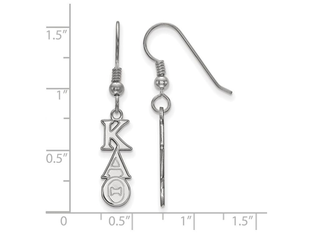 Sterling Silver Official Licensed Greek Sororities Kappa Alpha Theta (???) Small Dangle Earrings