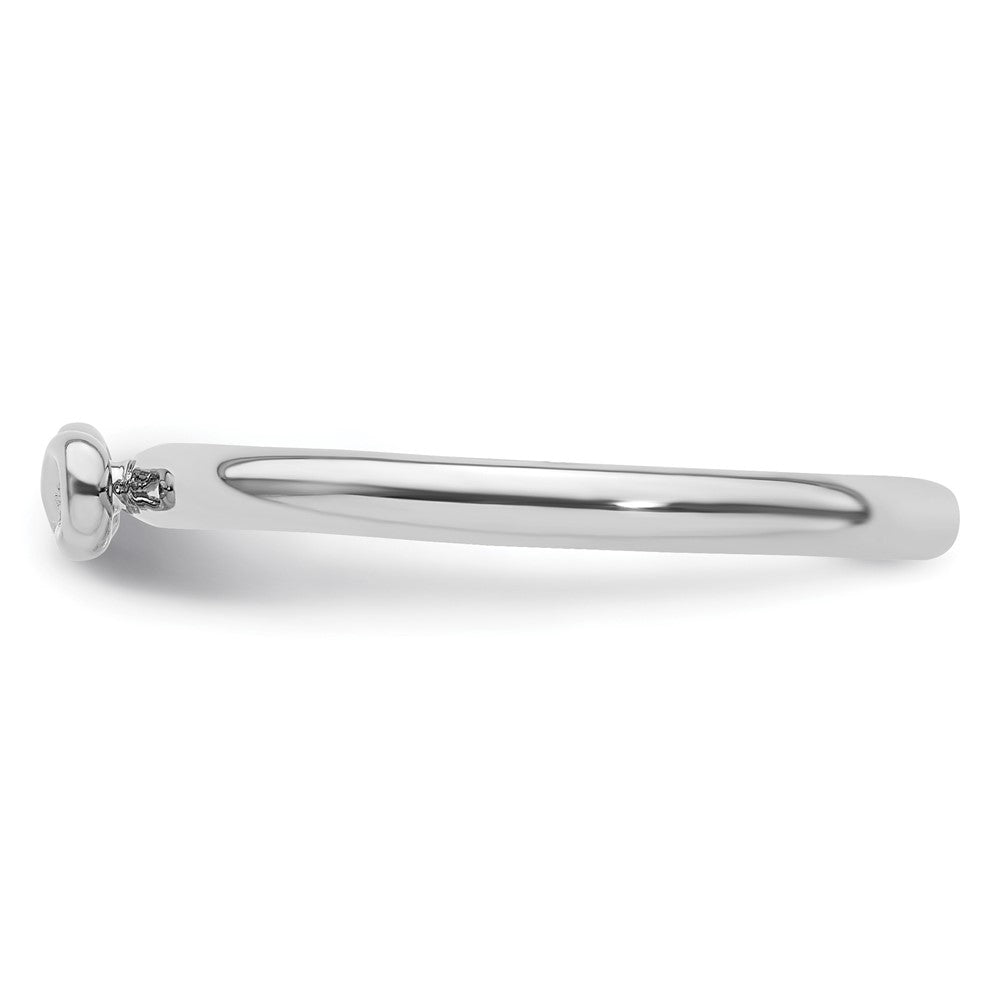 Sterling Silver Stackable Expressions Rhodium Infinity Symbol Ring Size -8
