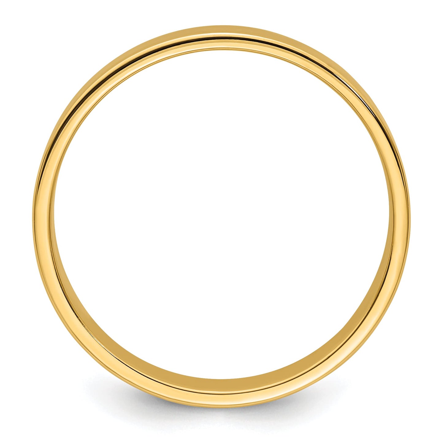 14k Yellow Gold 5mm Lightweight Flat Wedding Band Size 8