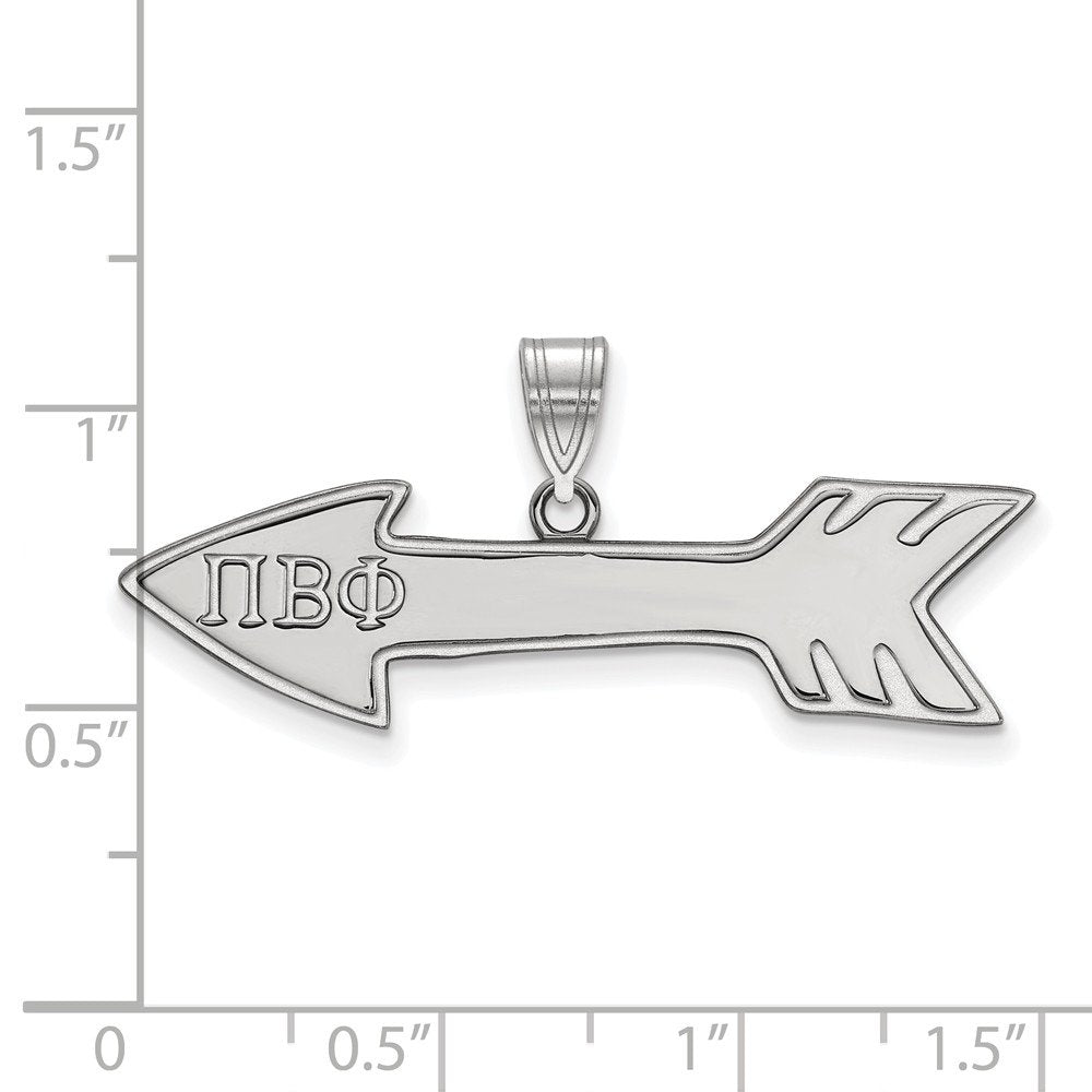 Sterling Silver LogoArt Official Licensed Greek Sororities Pi Beta Phi (???) Medium Pendant