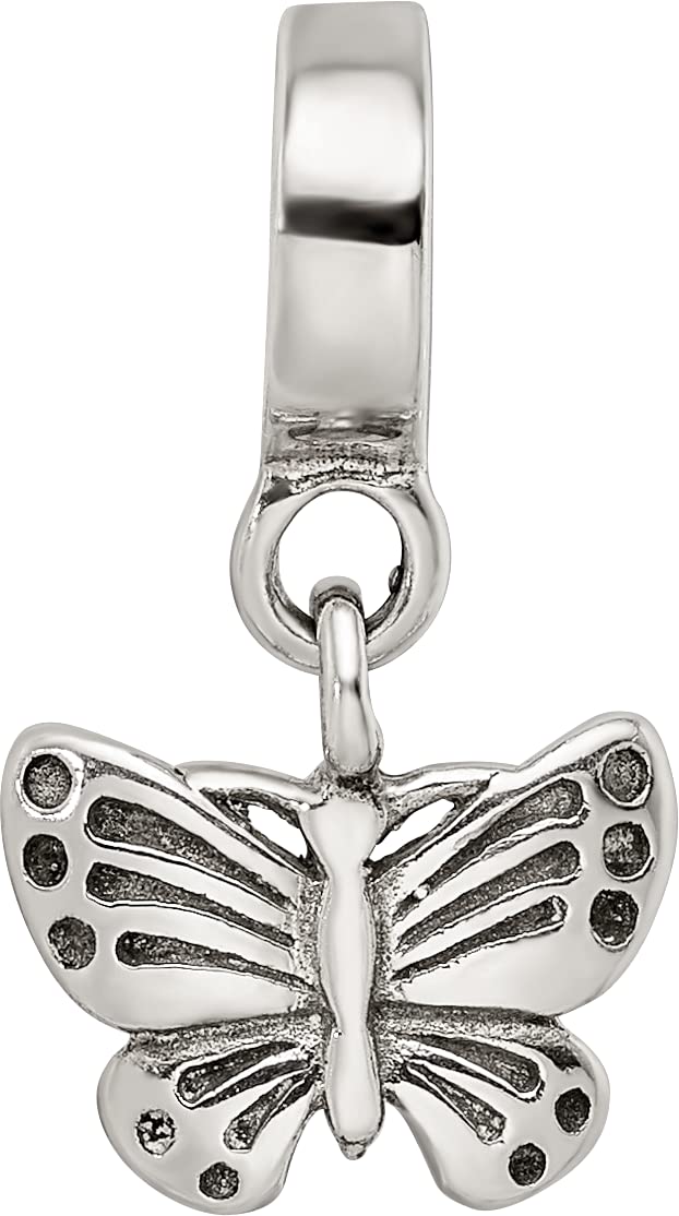 Reflections� Sterling Silver Butterfly Dangle Bead / Charm