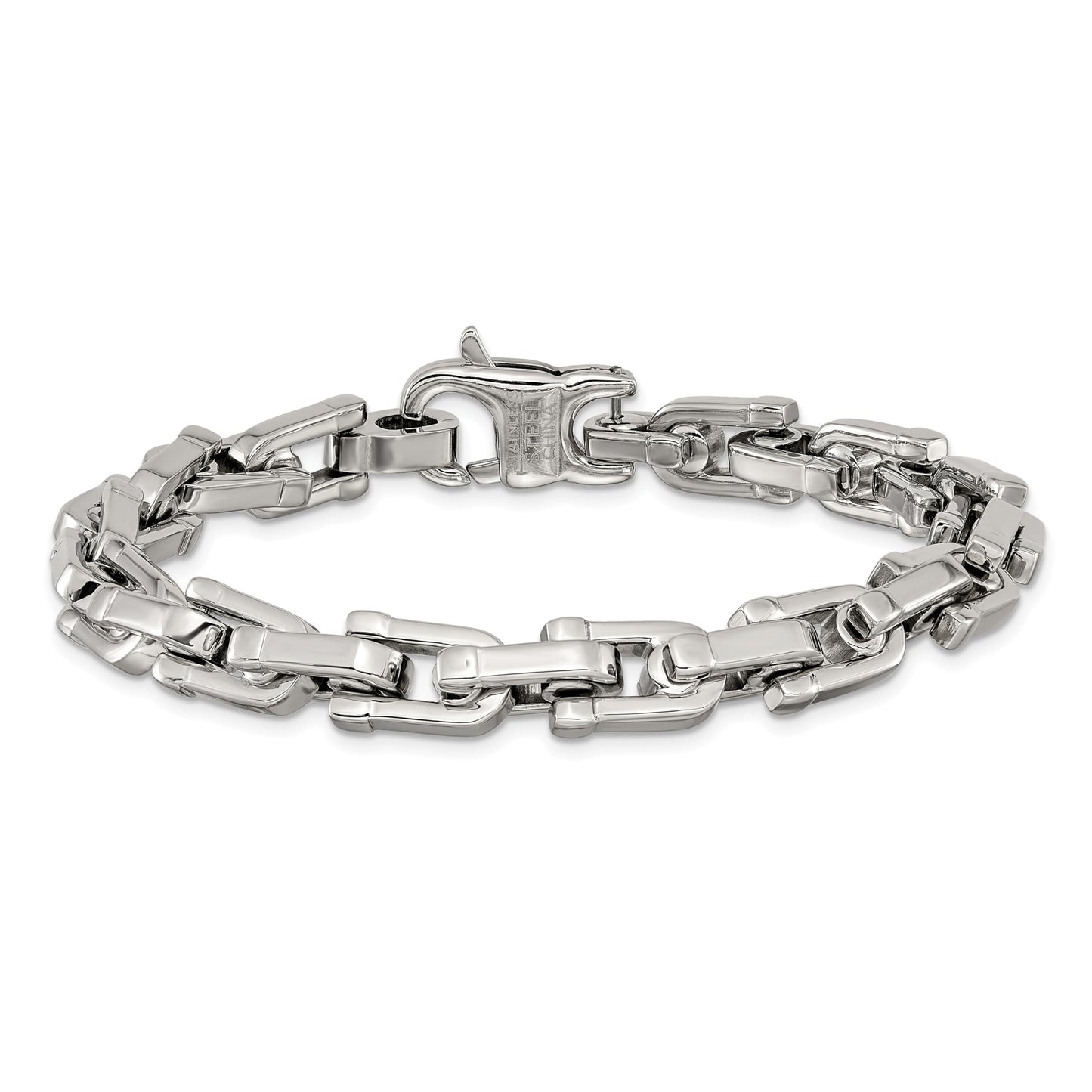 Stainless Steel Polished 8.5in Link Bracelet 8.5 inches