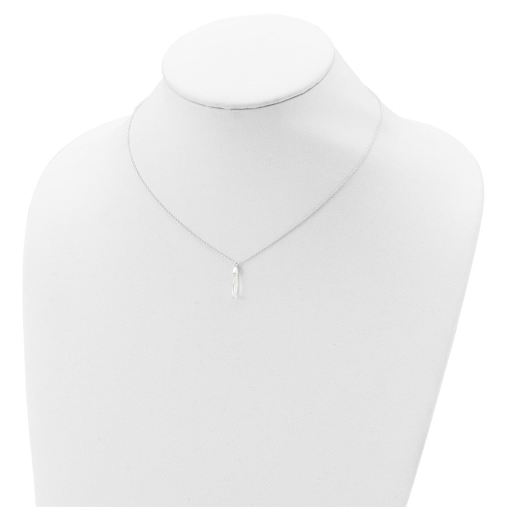 Sterling Silver Crystal Necklace 16.5 Inches
