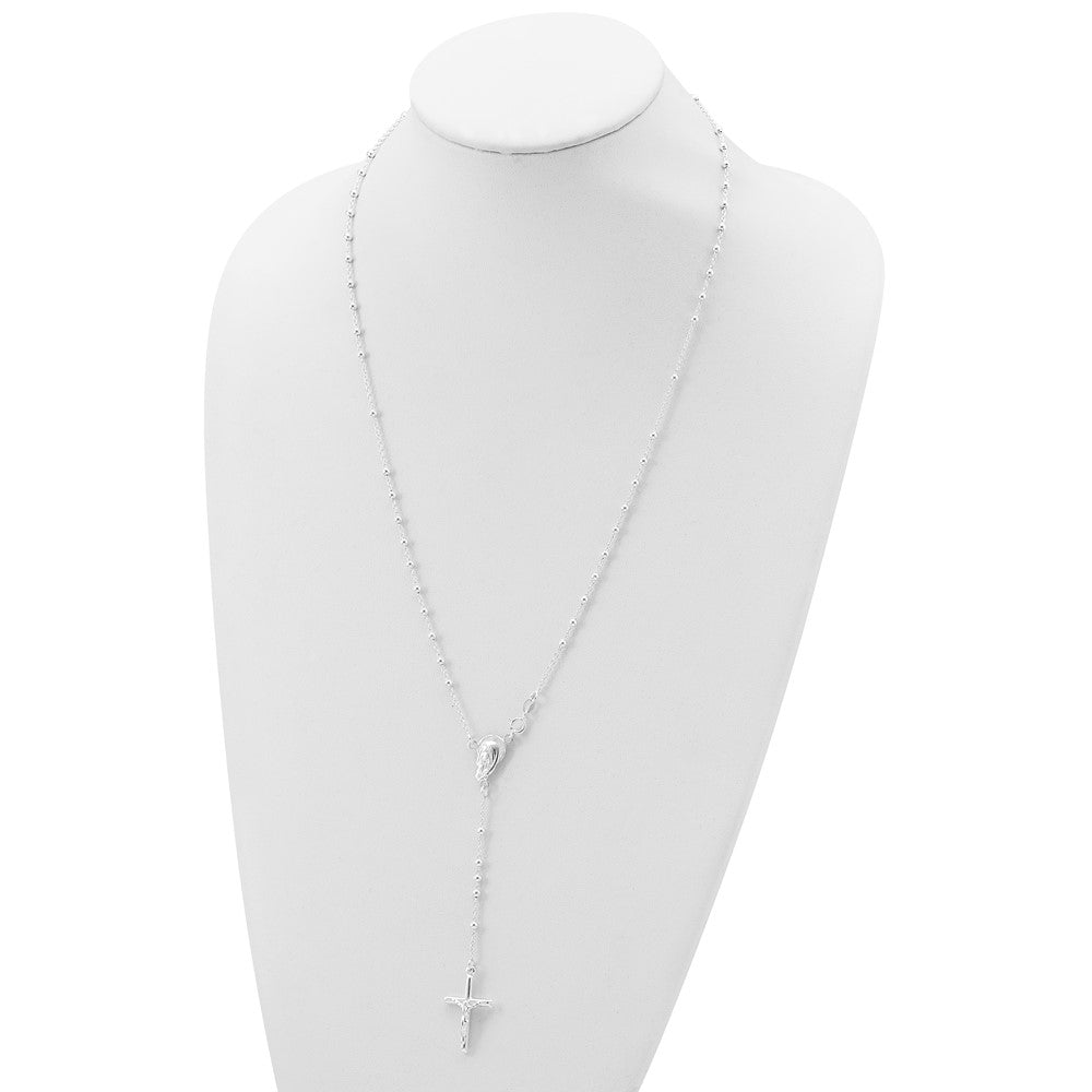 Sterling Silver Crucifix Necklace 24 Inches