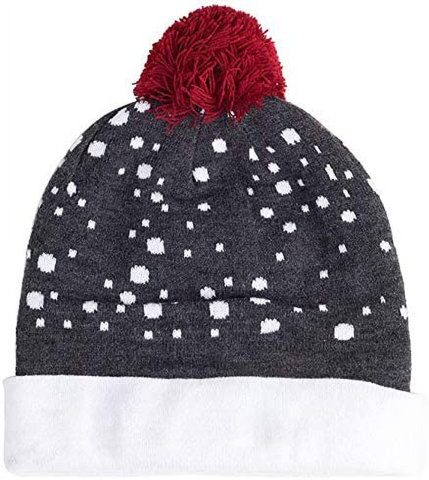 Christmas Themed Light Up Beanie With LED Lights (Let It Snow)