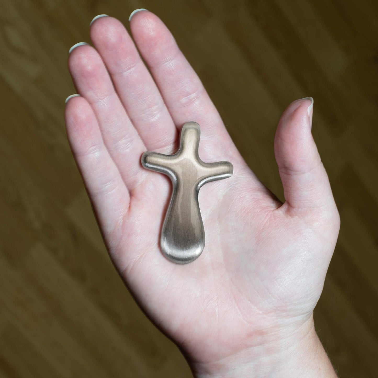 I Said A Prayer For You Today Silver Tone 2 inch Zinc Alloy Metal Palm Cross