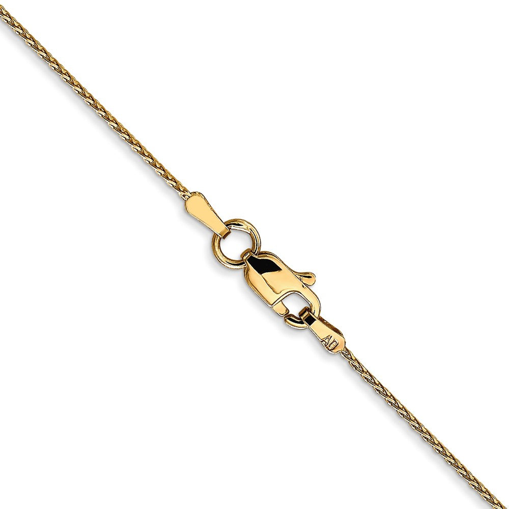 14K 24 inch .8mm Diamond-cut Parisian Wheat with Lobster Clasp Chain