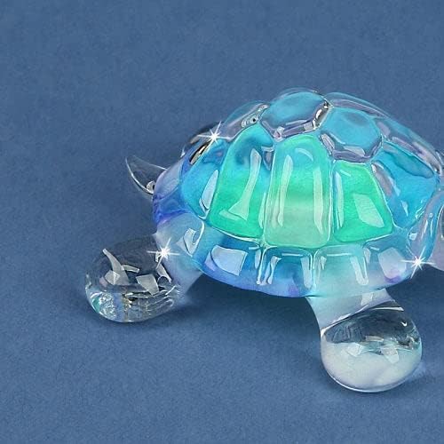 Glass Baron Blue Turtle Figurine