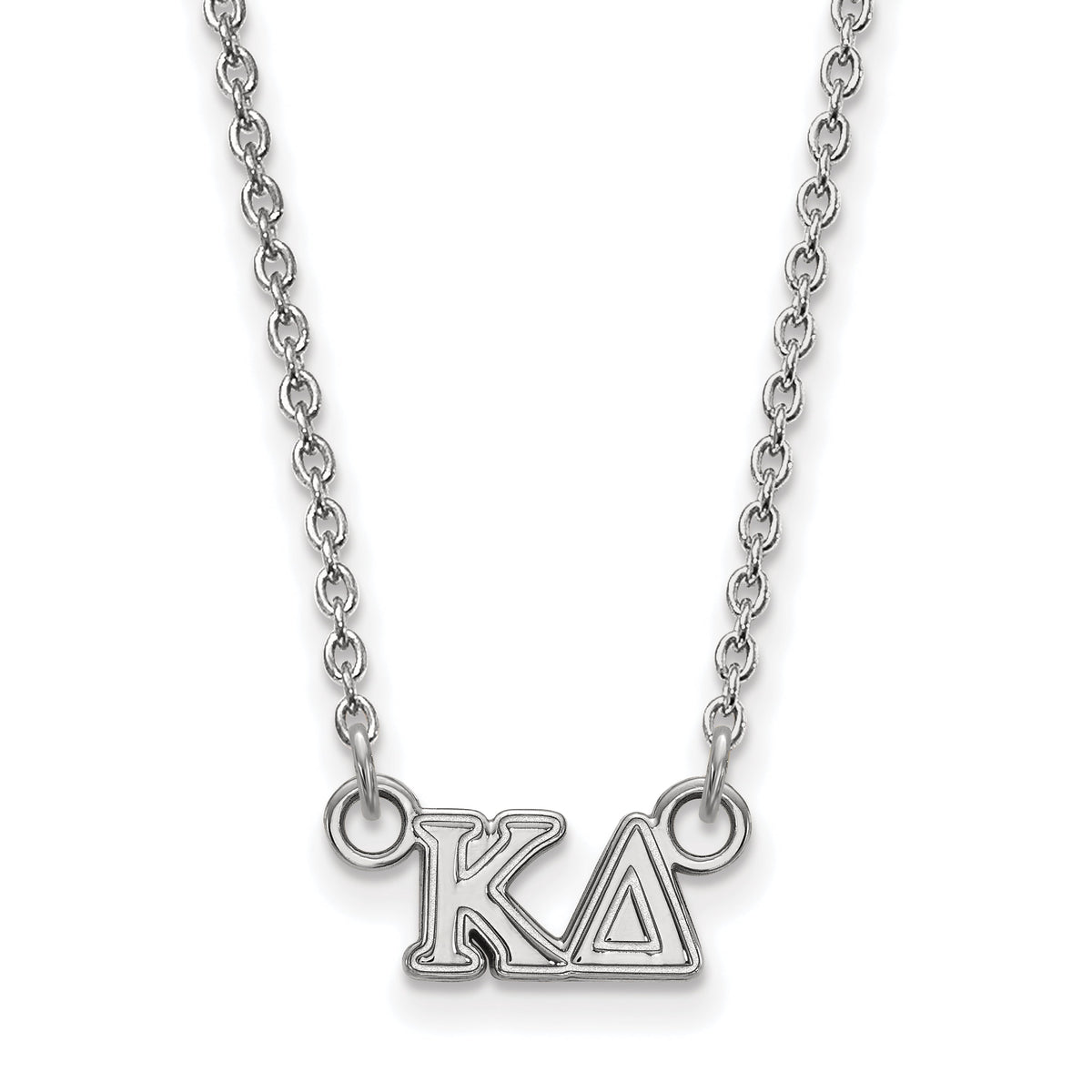 Sterling Silver 18in Official Licensed Greek Sororities Kappa Delta (??) XS Pendant w/ Necklace