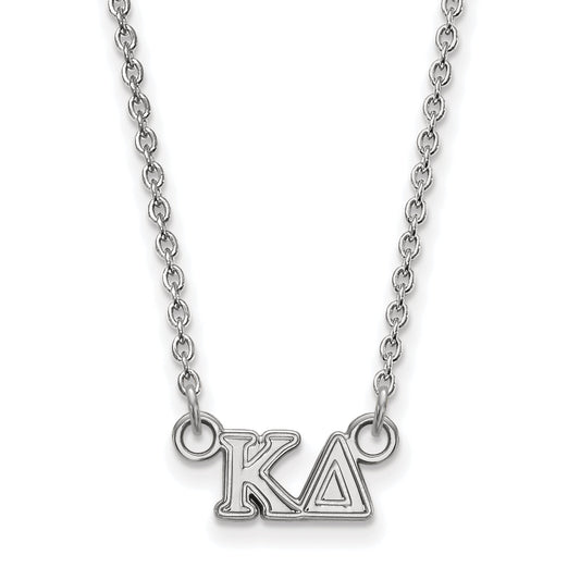 Sterling Silver 18in Official Licensed Greek Sororities Kappa Delta (??) XS Pendant w/ Necklace