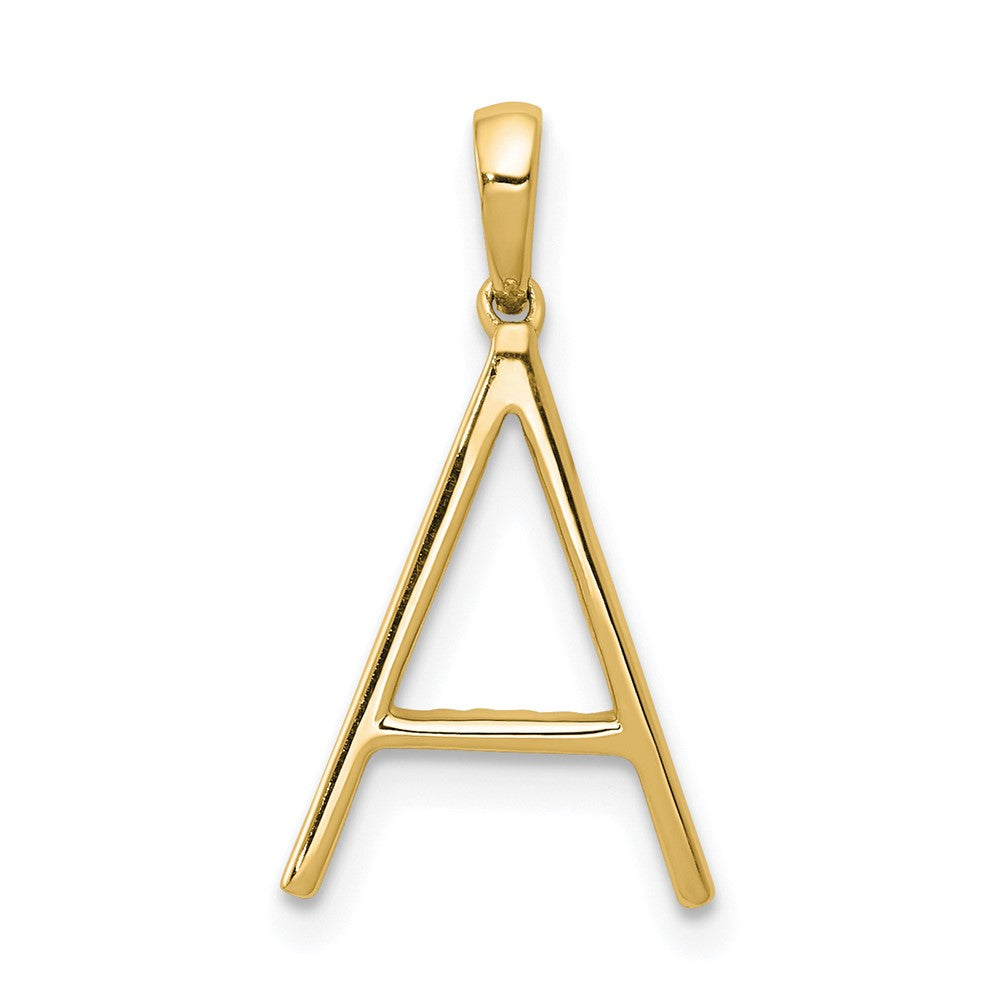 14K Diamond Letter A Initial Pendant