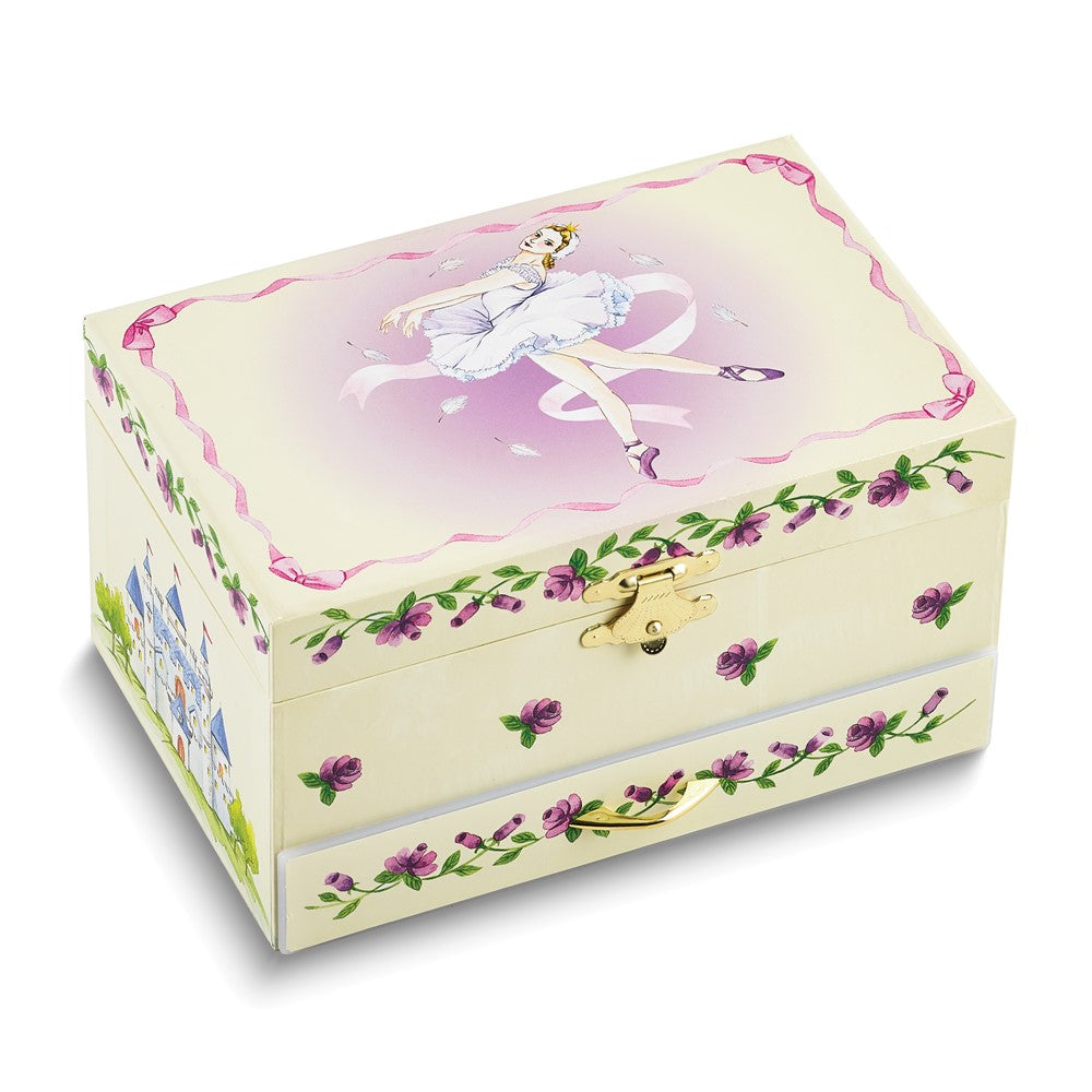 Childrens Ballerina Mirrored Musical Jewelry Box (Plays Bolero)