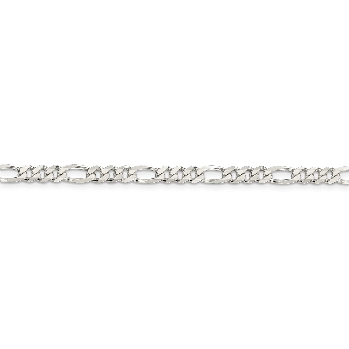 Sterling Silver 4.5mm Figaro Chain 7 inches