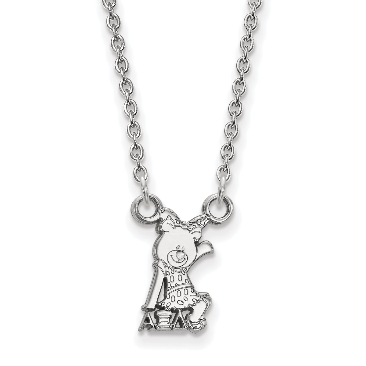 Sterling Silver 18in Official Licensed Greek Sororities Alpha Xi Delta (???) XS Pendant w/ Necklace
