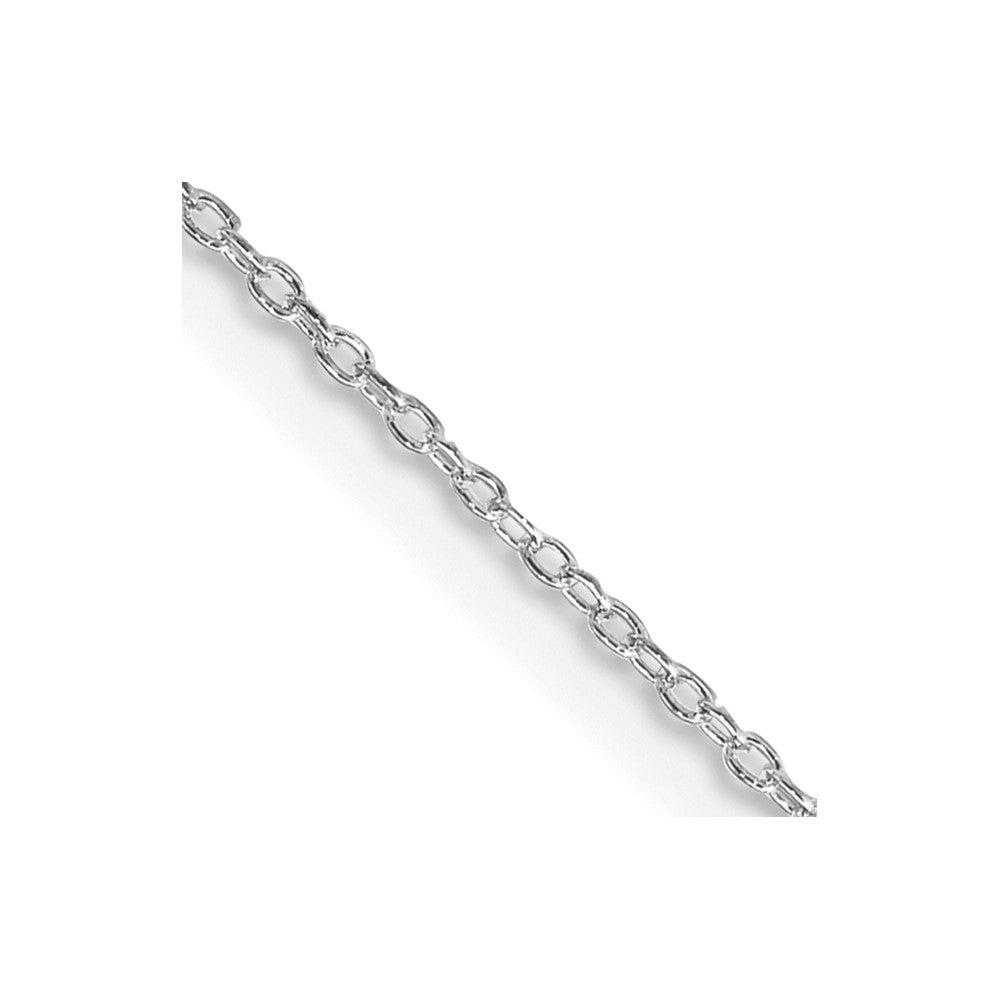 Sterling Silver Rhodium-plated 1.1mm Forzantina Cable Chain w/2in ext. 18 Inches