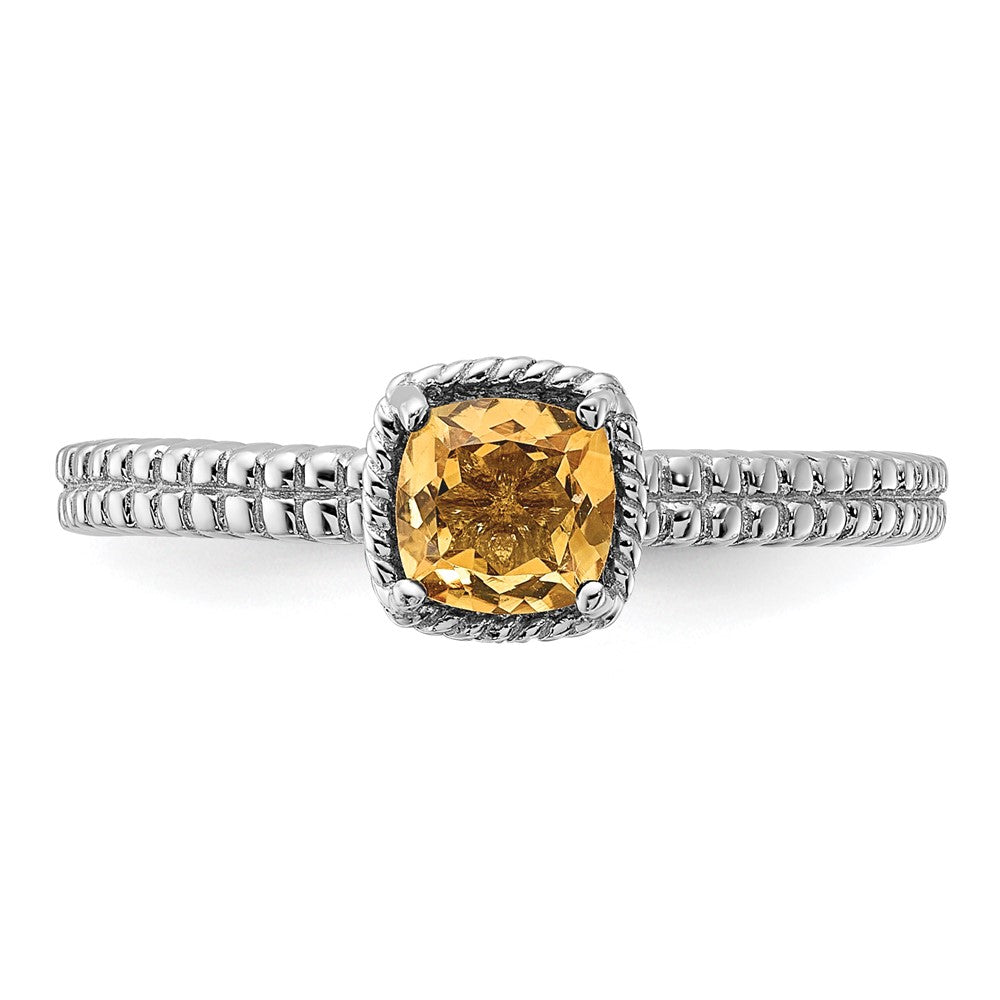 Sterling Silver Stackable Expressions Citrine Ring