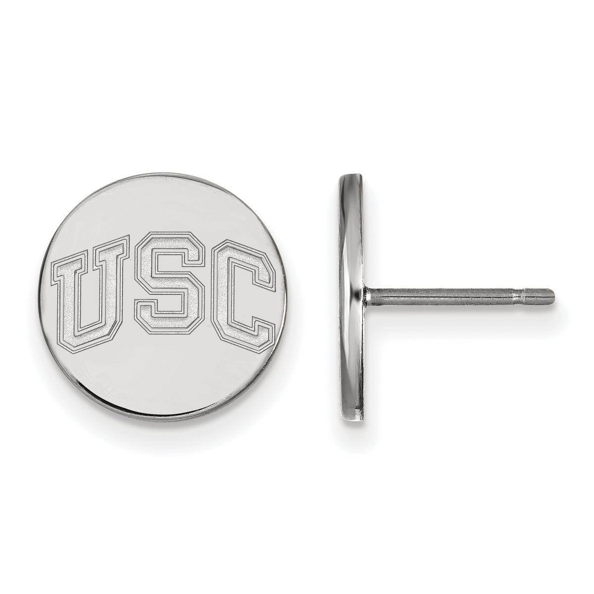 Logoart 925 Sterling Silver University Of Southern California Extra Small Disc Earrings